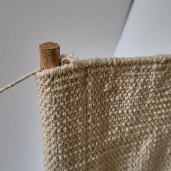 Wall Macrame  Hand Woven Wall Tapestry Decor Tan Brown Pink White - Picture 9 of 16